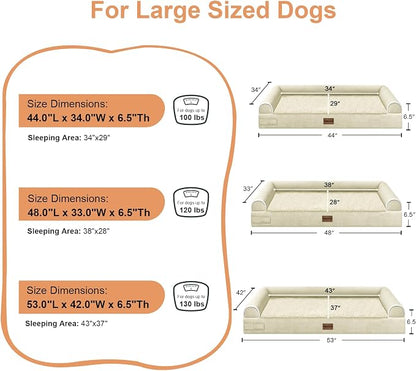 Large Dog Bed Orthopedic Washable: Beds Bolster XXL Bed Big XLarge Dogs Egg - Image 6