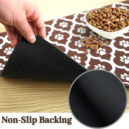 Dog Food Mat 12X20 Inch Pet Feeding Absorbent Mats - Image 5