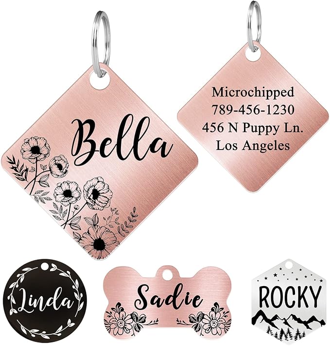 Ultra Joys Stainless Steel Pet ID Tags by UltraJoys