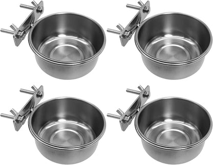 Tfwadmx 4 Pcs Stainless Steel Bird Bowls by Tfwadmx