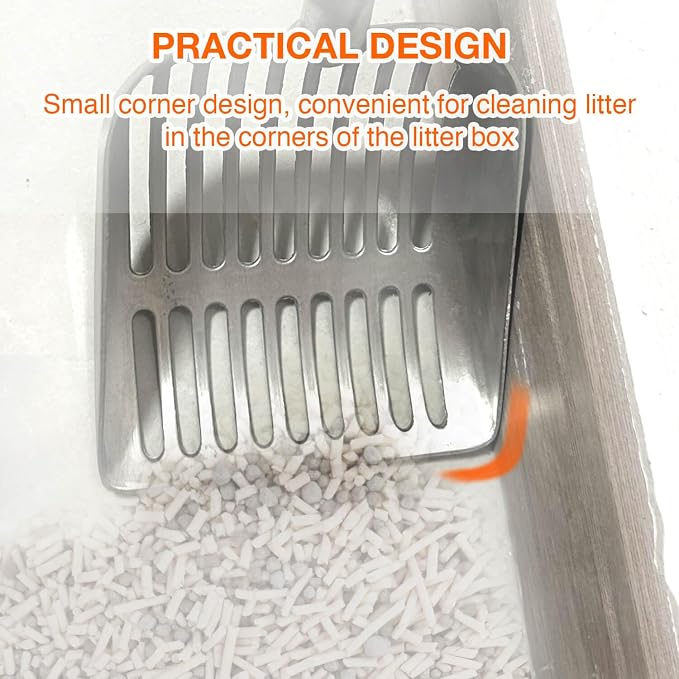 Cat Litter Scoop, Kitty Metal Scooper, Aluminum Alloy Sifter, Kitten Pooper - Image 7