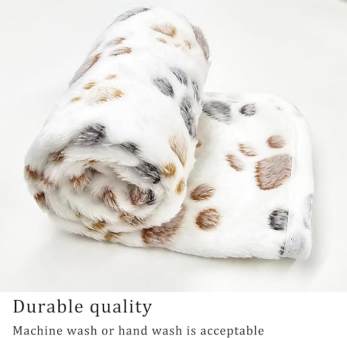 1 Pack 3 Blankets Super Soft Fluffy Premium Fleece Pet Blanket Flannel Paw - Image 4