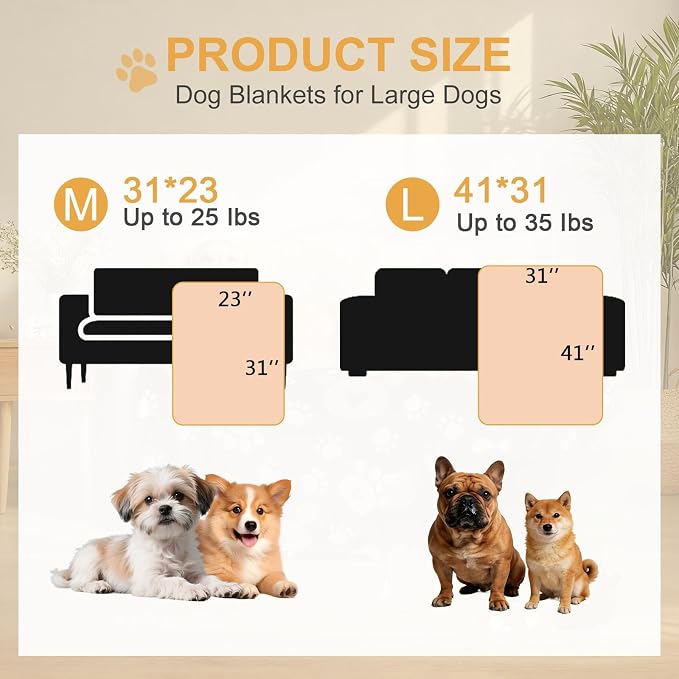 Premium Dog Blankets for Small Dogs & Cat Flannel Blanket Washable, Soft Pet - Image 6