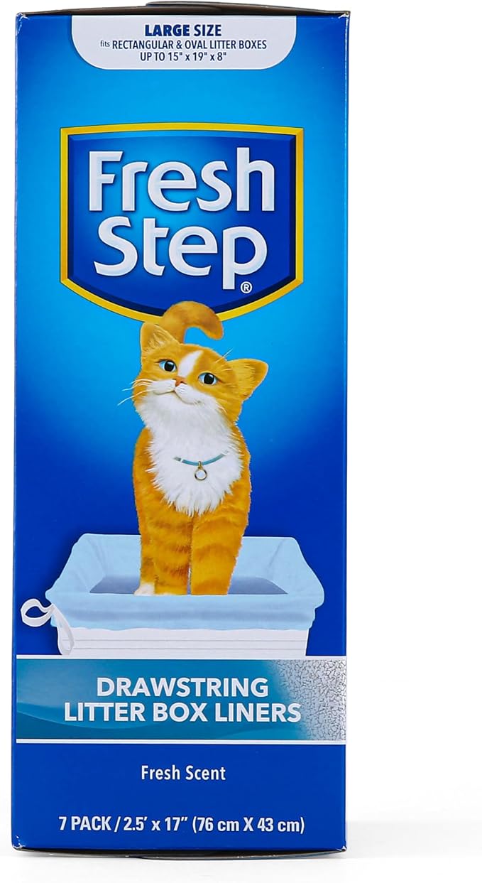 Fresh Step Drawstring Cat Litter Box Liners, Fresh Scent - Image 2