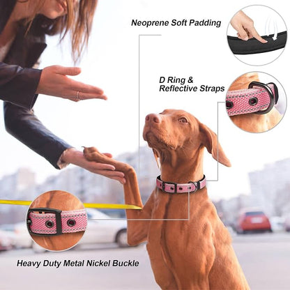 PetiFine Dog Collar for Large Dogs, Neoprene Padded and Adjustable, Reflective - Image 2
