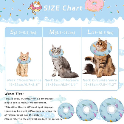 Cat Cone Collar Soft, Adjustable Cat Recovery Collars Kitten Cones to Stop - Image 2
