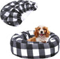 Round Dog Bed Cover Washable Elastic Edged Pet Bed Protector by Hoopttay