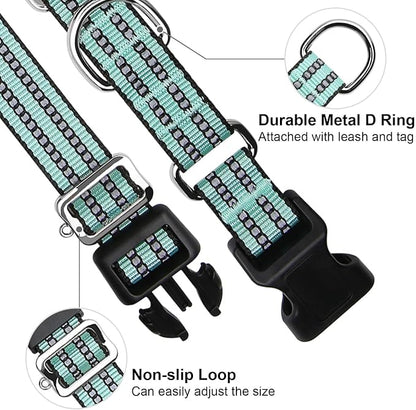 Martingale Dog Collar, Adjustable Nylon Reflective Collar - Image 2