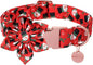 Christmas Dog Collar with Flower, Christmas Flower Collar by UPURARAPUP