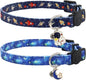 Cat Collar Breakaway, 2 Pack Cotton Cats Collars by Giecooh
