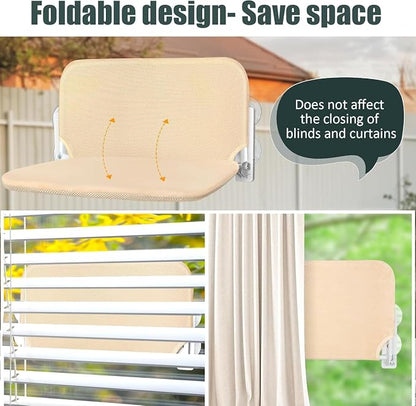 Sunhoo 2PCS Cat Window Hammock Perch Cordless Window Sill Seat Bed Foldable - Image 2