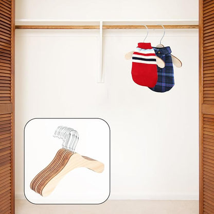 10pcs 8.66-inch Wooden Pet Hangers - Image 5