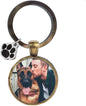 Custom Pet Photo Keychain Personalized Photo Pawprint Dog Tag Keychain Engraved by Eletizy