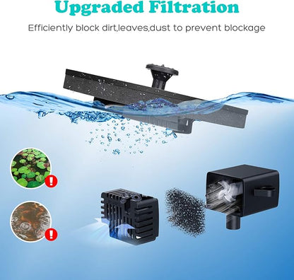 Mademax Solar Bird Bath Fountains Pump, Upgrade 1.4W Solar Fountain - Image 5