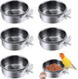 PINVNBY Parrot Feeding Cups Birds Food Dish Stainless Steel Parrot Feeders by PINVNBY