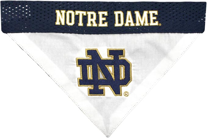 Pets First Collegiate Pet Accessories, Reversible Bandana, Notre Dame Fighting - Image 2