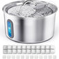 Cat Water Fountain Stainless Steel, 3.2L Cat Fountains by SoxmucCatWaterFountain