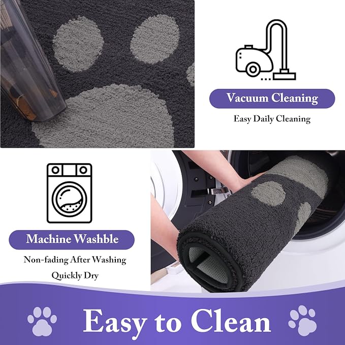 Buganda Dog Door Mat for Muddy Paws, Absorbent Dirt Trapper Non Slip Indoor - Image 6