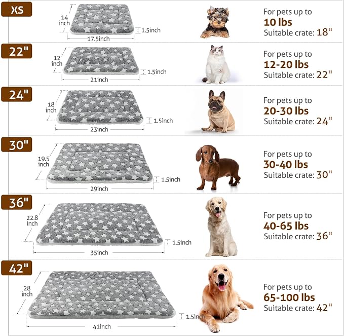 Mora Pets Cat Bed Dog Crate Pad Ultra Soft Pet Bed - Image 4