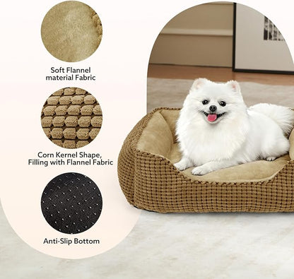MIXJOY Dog Beds for Medium Dogs Washable, Rectangle Pet Bed Medium Size Dog - Image 2