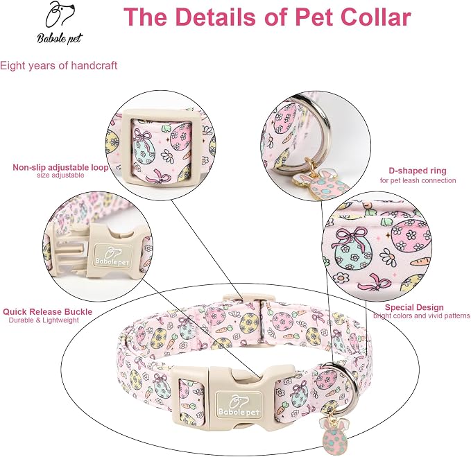 Easter Dog Collar for Medium Dogs - Image 3