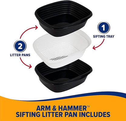 Arm & Hammer Large Sifting Litter Box Scoop Free Cat Litter Tray - Image 3