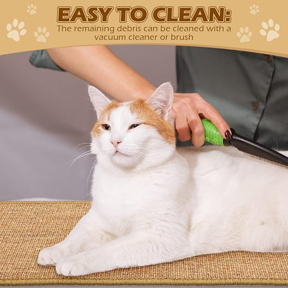 Riakrum 2 Pack 32 x 16 Inches Sisal Cat Pad Rectangular Sisal Scratch Mat - Image 6