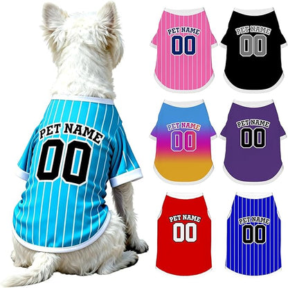 Custom Dog Shirt Personalized Pet Jersey Shirts by Unknown