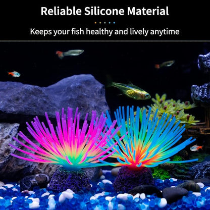 Uniclife Aquarium Imitative Rainbow and Iridescent Blue Sea Urchin Balls - Image 2
