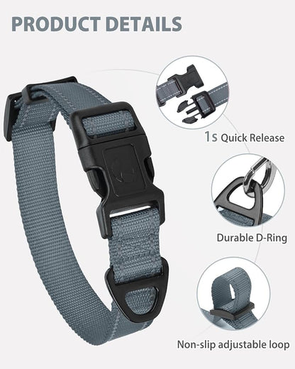 Joytale Reflective Dog Collar, Adjustable Nylon Pet Collar - Image 4