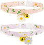 2 Pack Cotton Breakaway Cat Collar by Liugjiau