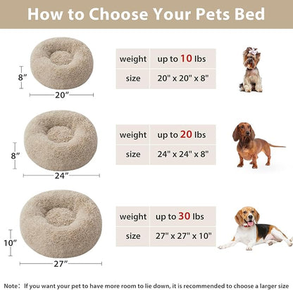 WNPETHOME Calming Dog Bed & Cat Bed, Anti-Anxiety Donut Small Dog Beds - Image 4