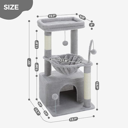 PEQULTI 4-in-1 Cat Tree, Scratching Post - Image 6