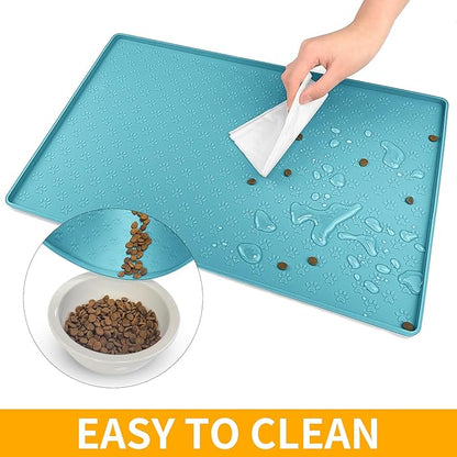 Ptlom Dog Food Mat Anti-Slip Pet Bowl Mats - Image 5