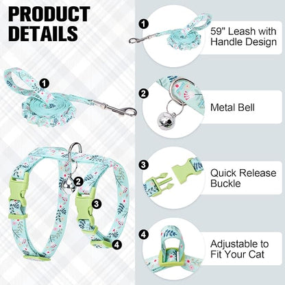 BEAUTYZOO Cat Harness and Leash Set Escape Proof - Image 2