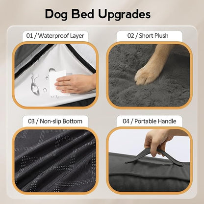 Large Orthopedic Dog Bed with Sides XXL Dog Beds with Removable Washable Cover - Image 5