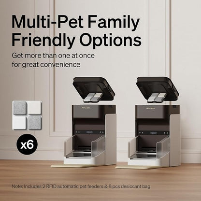 Bundle of PETLIBRO Upgraded RFID Automatic Cat Feeder, 2 Packs 5G Wi-Fi - Image 2