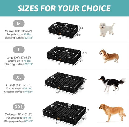 Orthopedic Dog Bed for Large Size Dog, Soft and Warm Faux Fur Extra Large Sofa - Image 3