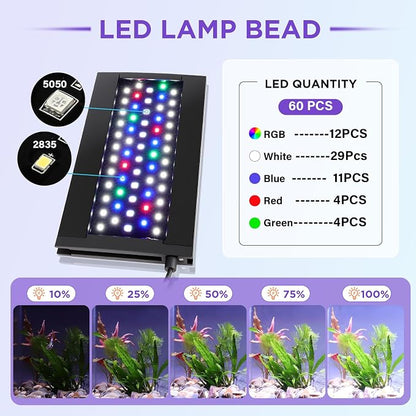 hygger Clip On 24/7 Lighting Aquarium LED Light, Sunrise-Daylight-Moonlight and - Image 6