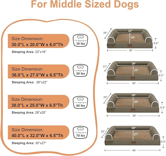 Medium Large Dog Bed Orthopedic Washable: Beds Bolster Medium Large Sized Dog - Image 6