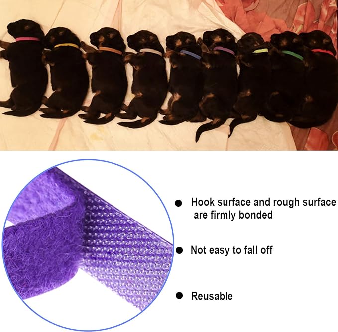 15 Pcs Puppy Whelping Collars Newborn Pet Collars Double-Sided Soft Adjustable - Image 4