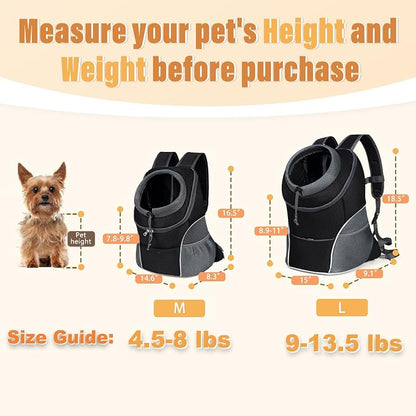 YUDODO Dog Front Carrier Backpack, Adjustable Breathable Pet Carrier - Image 2