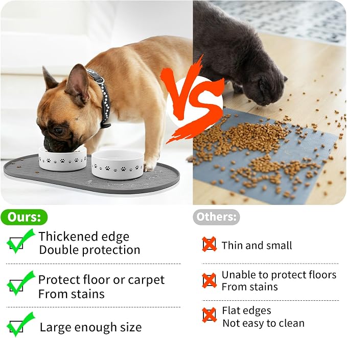 KPWACD Pet Feeding Mat for Dogs and Cats, Silicone Dog Placemat Non-Slip - Image 3