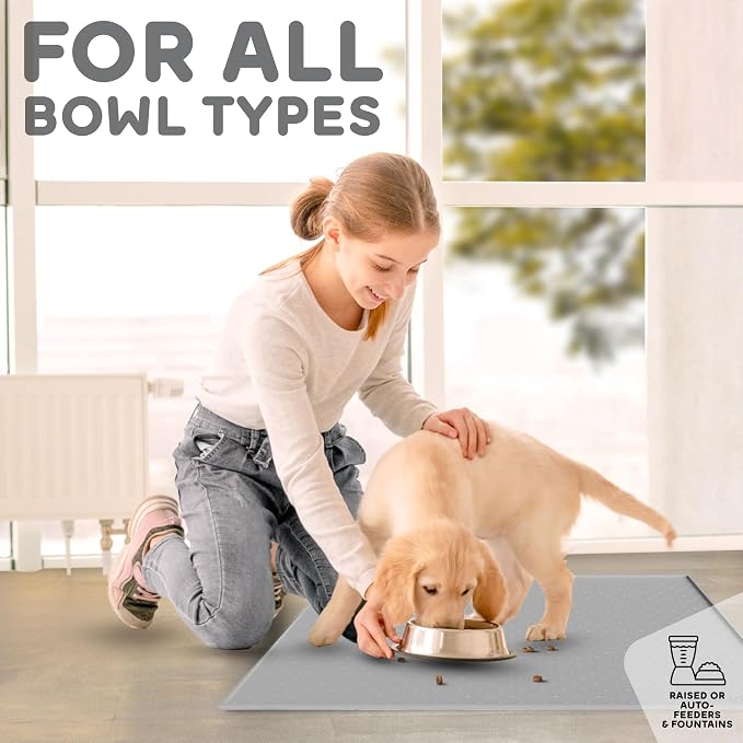 Dog Food Mat - 24x15 Raised Edges Dogs Mat - Image 6