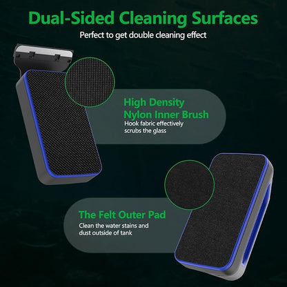 Aquarium Magnet Glass Cleaner, Double-Sided Detachable & Floating Algae Scraper - Image 3