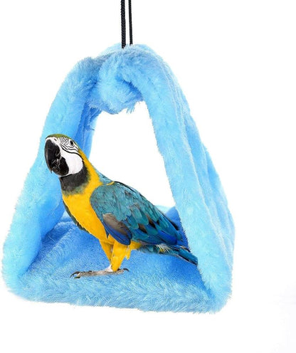 MOACC Winter Warm Bird Nest House Shed Hut Hanging Hammock Finch Cage Plush - Image 2