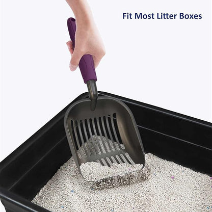 WePet Cat Litter Scoop, Non-Stick Plated Aluminum Alloy Sifter, Kitty Durable - Image 7