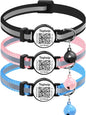 3 Pack Cotton Breakaway Cat Collars by Taghelp