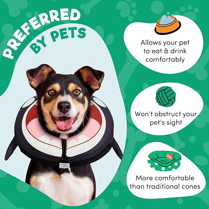 BENCMATE Inflatable Dog Cone Collar Alternative, Soft Dog Cone - Image 2