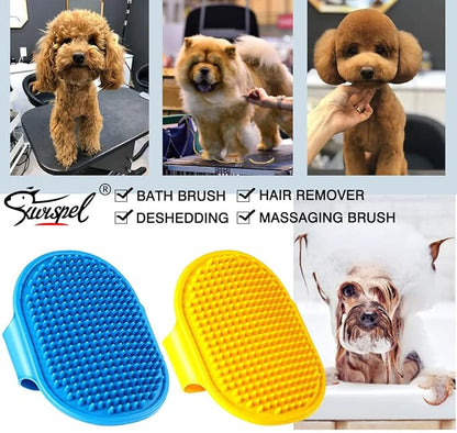Dog Grooming Brush, Pet Shampoo Bath Brush Dog Grooming Shedding Brush Soothing - Image 7